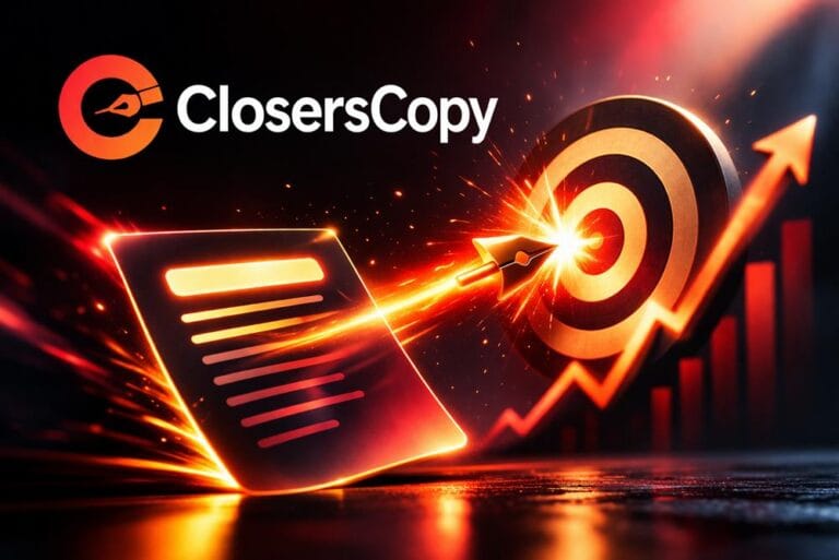 ClosersCopy AI generating high-converting marketing copy aimed at a target with growth and conversion elements
