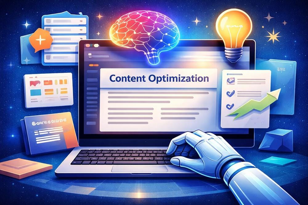 AI content editor with NLP suggestions, keyword optimization and content scoring system